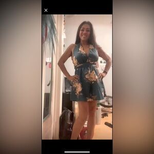 Cross back one piece rompers, and halter romper